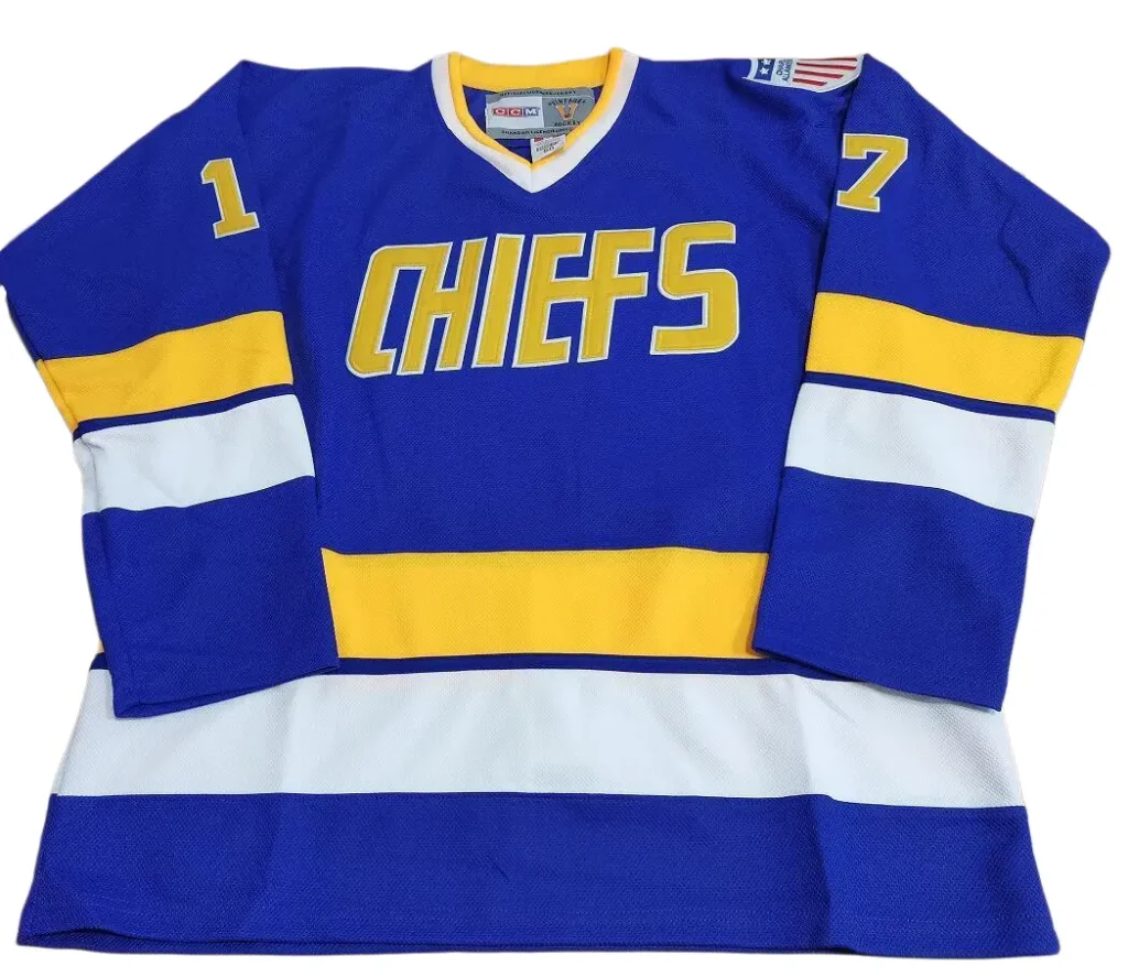 charlestown chiefs hanson slap shot jersey review front