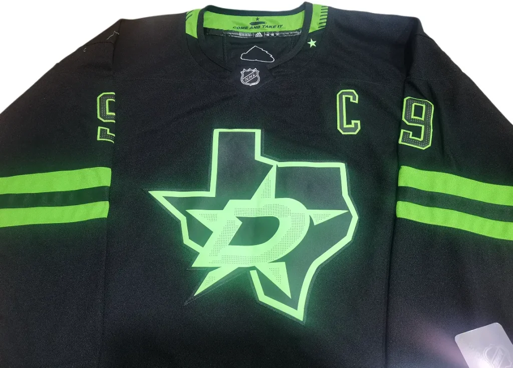 dallas stars skyline green state logo detail