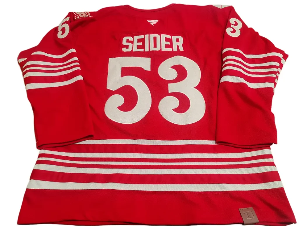 Archive Review: Detroit Red Wings Centennial Premium NHL Hockey Jersey Details detroit red wings centennial premium nhl hockey jersey back
