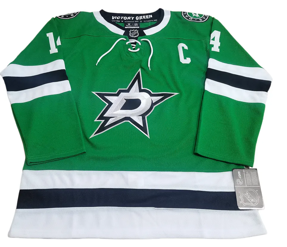jamie benn dallas stars victory green jersey review front