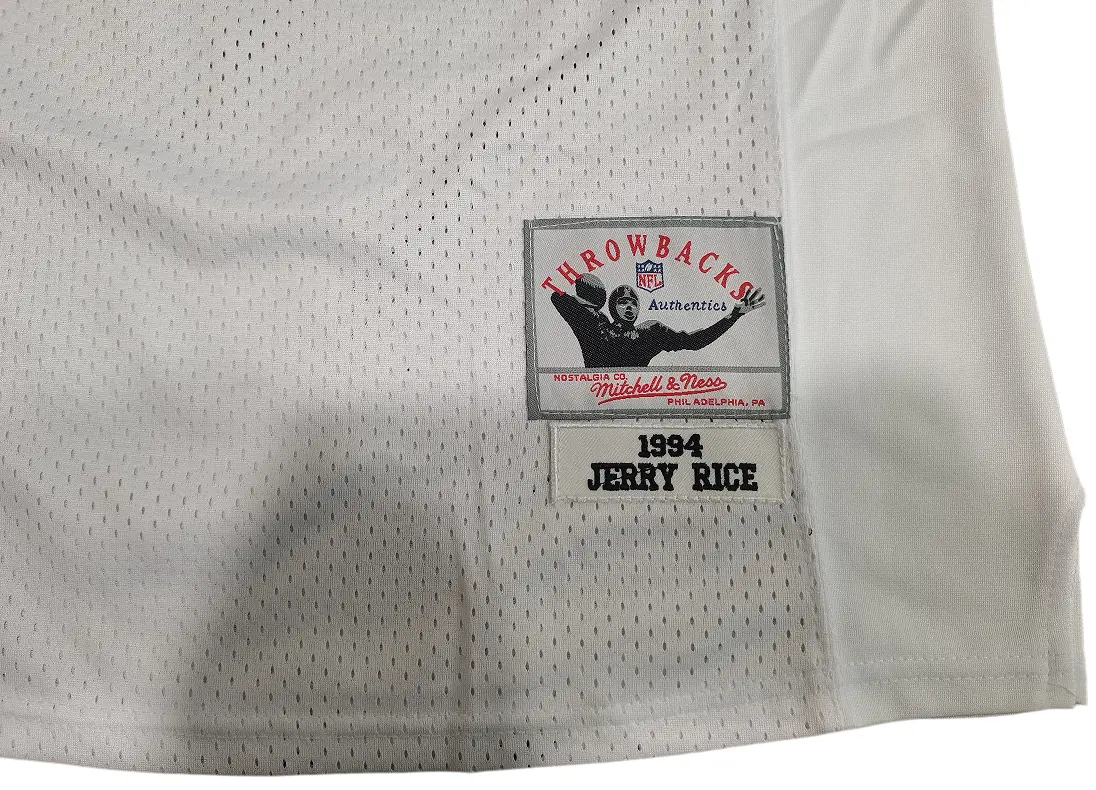 Deep Dive: San Francisco 49ers Heritage - Jerry Rice 1994 Throwback Jersey Archiv jerry rice 1994 throwback jersey jock tag labels