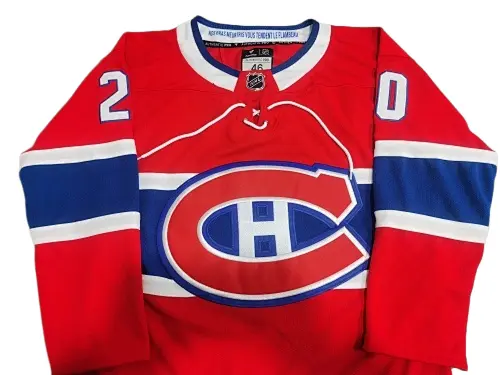 Juraj Slafkovsky Montreal Canadiens Autographed Jersey Review: Archive Guide Close-up of the CH crest on Juraj Slafkovsky Montreal Canadiens Autographed Jersey Review