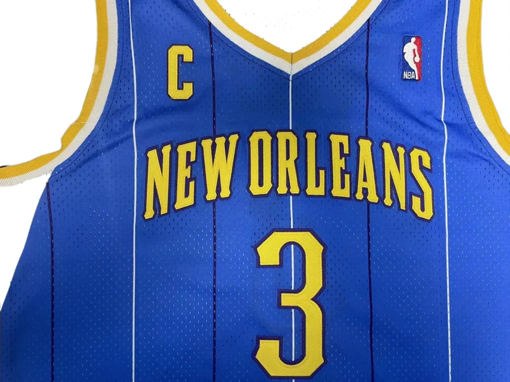 adidas swingman new orleans hornets paul 3 wordmark chest detail