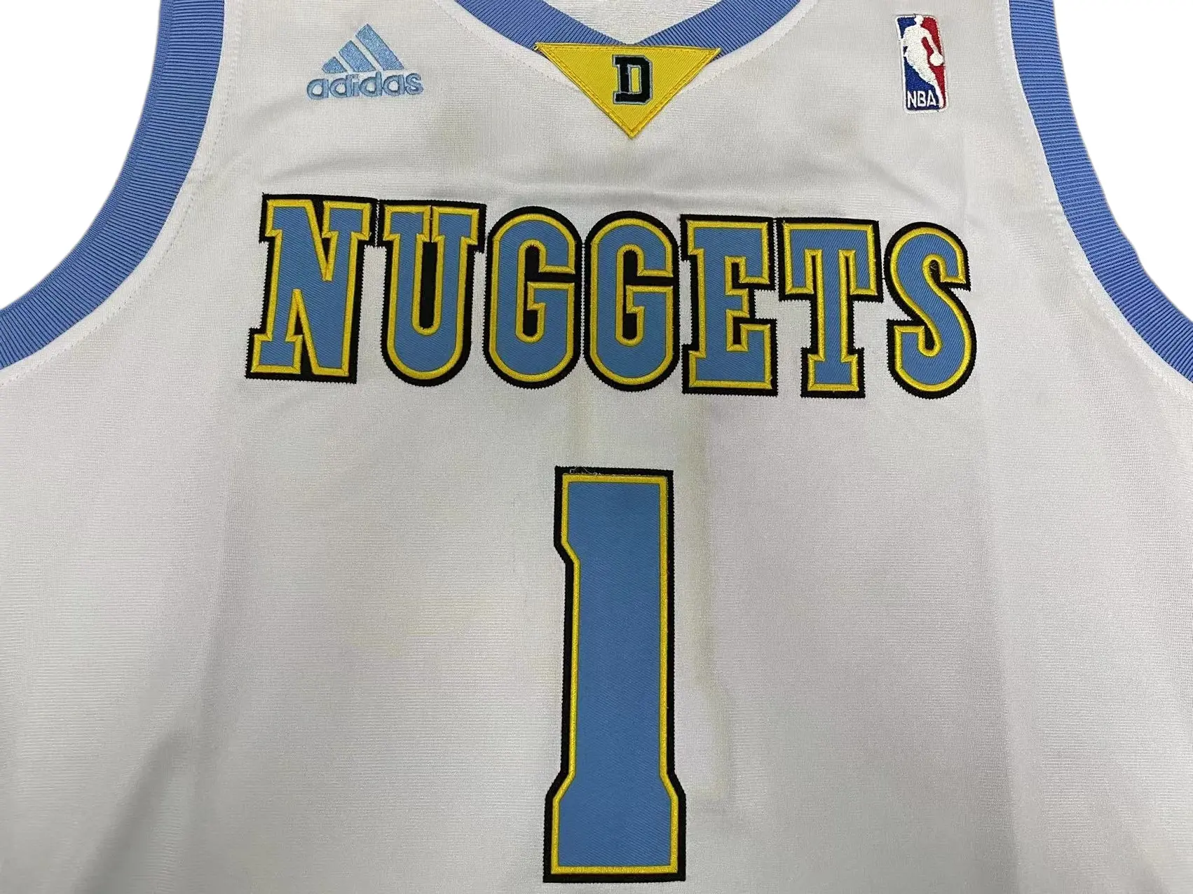 denver nuggets adidas swingman jersey smith 1 wordmark detail