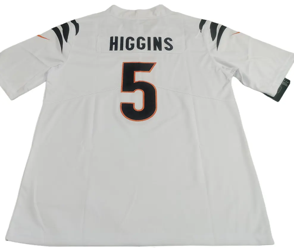 Breathtaking Nike Cincinnati Bengals Tee Higgins White Game Jersey Review Nike Cincinnati Bengals Tee Higgins White Game Jersey Review - Full back view