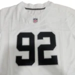 nike las vegas raiders white game jersey sleeve crest detail
