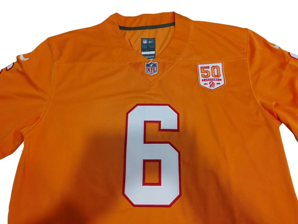 Breathtaking Nike Baker Mayfield Tampa Bay Buccaneers Creamsicle Throwback Jersey Review nike mens orange baker mayfield tampa bay buccaneers creamsicle throwback jersey v neck collar detail