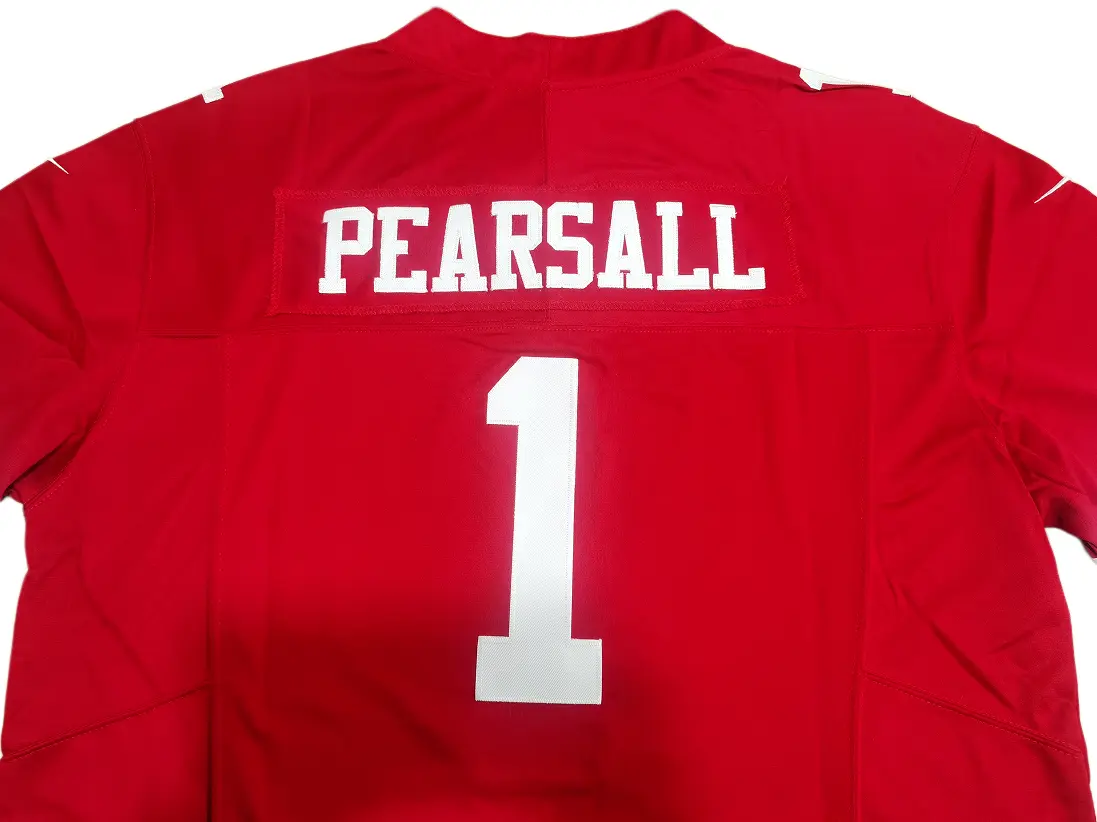 Nike Mens Red San Francisco 49ers Jersey Review - Number 1 print detail