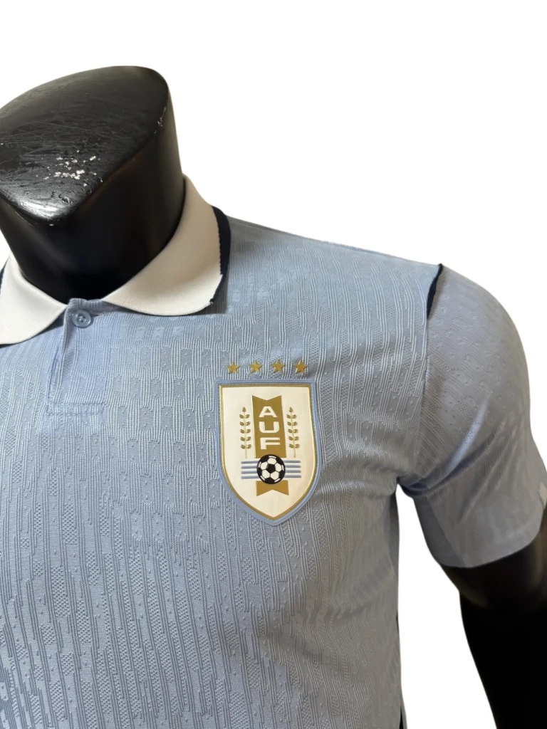 nike uruguay 2026 home player jersey gold embroidered crest