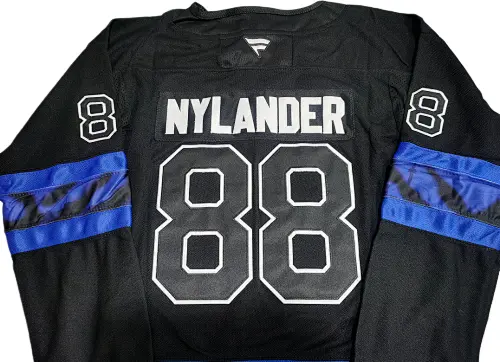 toronto maple leafs william nylander black alternate jersey back detail