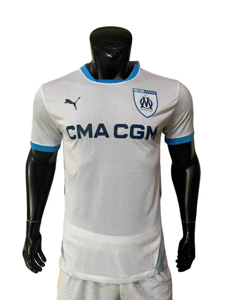 PUMA Marseille 2024-25 Home Jersey Review: Crisp White Heritage puma marseille 24 25 home jersey images