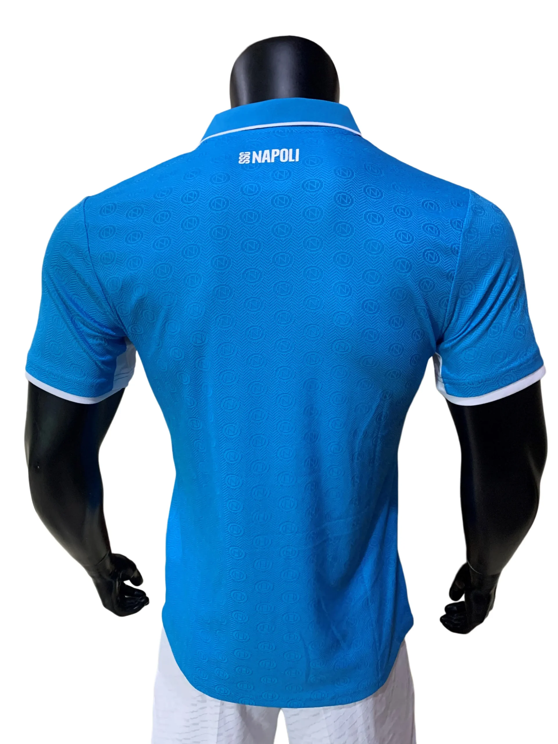 The Naples Blue is Back: A Deep Dive into the SSC Napoli 2024-25 Home Kit ea7 napoli 2024 home shirt back view