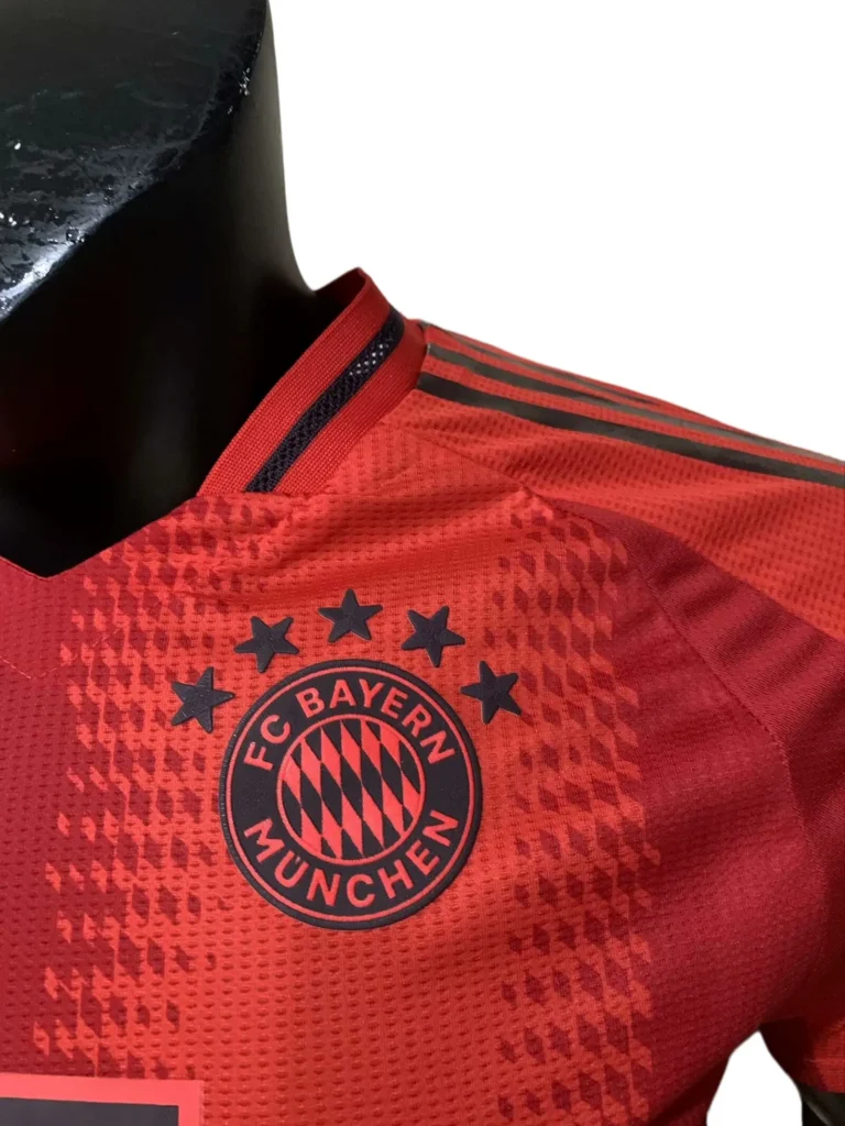 Adidas FC Bayern Munich 2024-25 Home Jersey Review: The Monochromatic Menace fc bayern munich 24 25 home kit crest detail